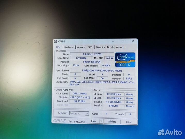 Комплект Kllisre b75 i7 3770 16gb 1600мгц