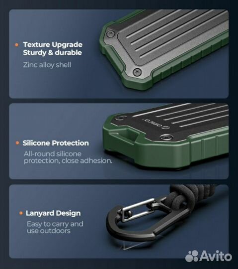 Orico внешний корпус для nvme+sata SSD