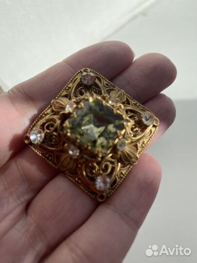 Брошь винтаж чехословакия