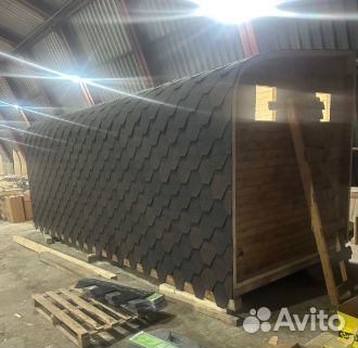 Баня Бочка Парус С Прямой Стеной