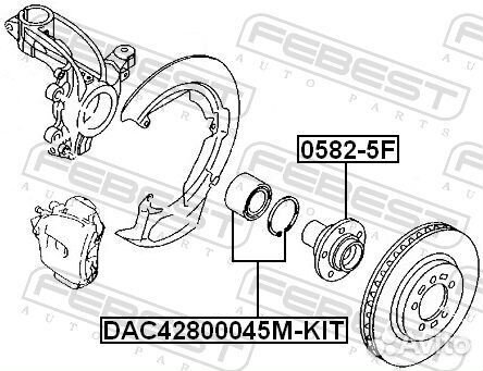 Подшипник ступицы колеса перед прав/лев DAC