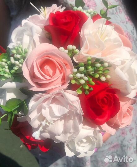 Букет из мыльных роз