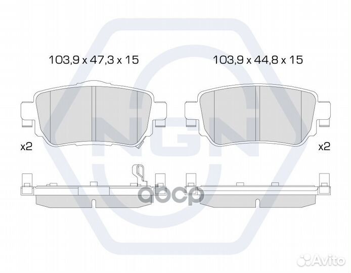 Колодки тормозные дисковые керамические зад