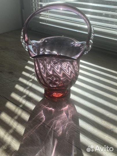 Ваза конфетница СССР новая гутная техника