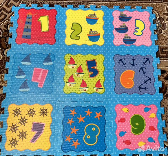 Коврик-пазл Яигрушка «Океан и цифры»