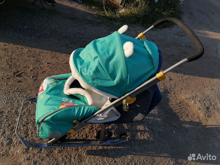 Детские сани коляска ника