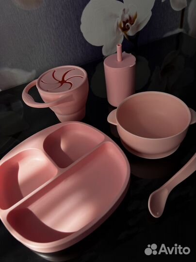Набор силиконовой детской посуды