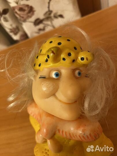 Резиновая игрушка баба-яга. СССР