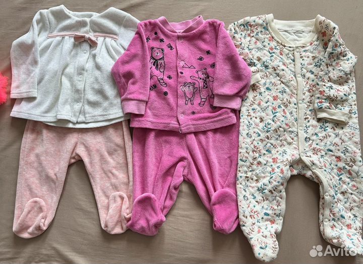 Детские вещи пакетом на девочку 50,56,62
