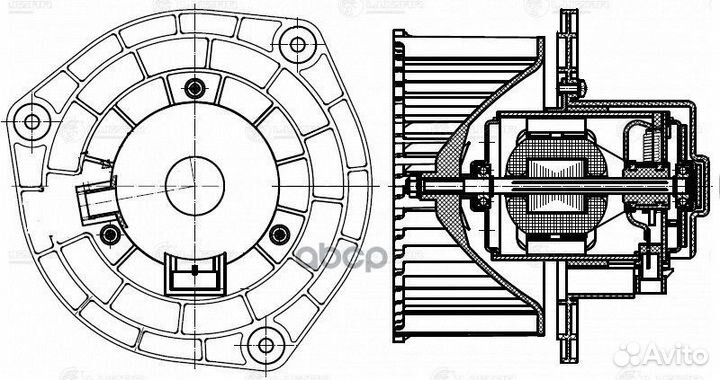 Э/вентилятор отоп. для а/м Лада 2111, 2123