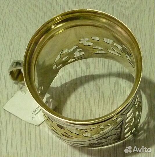 Подстаканник серебряный с биркой 