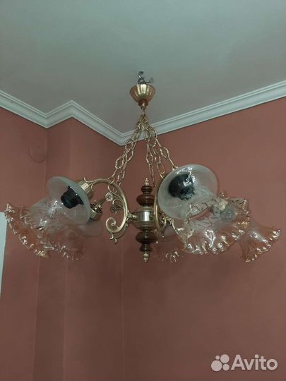 Бронзовая люстра пр-во Югославия 1970-е