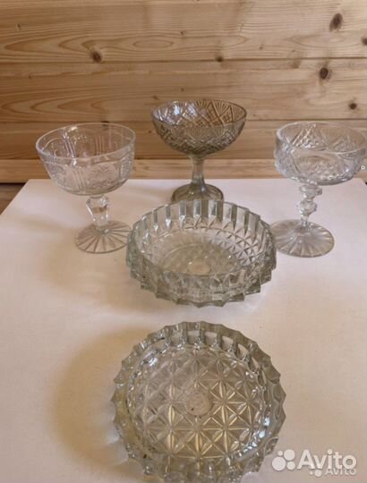 Посуда ссср. Бокалы. Графин. СССР