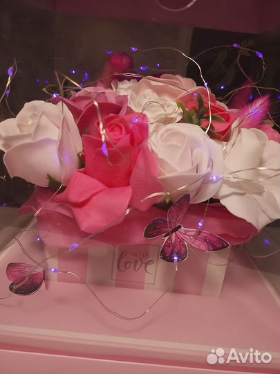 Букеты из мыльных роз