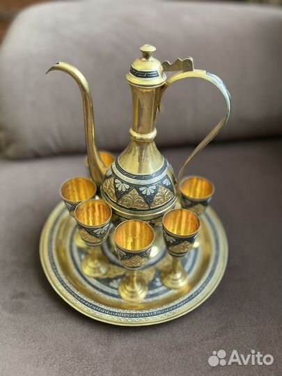 Сервиз коньячный кубачинский