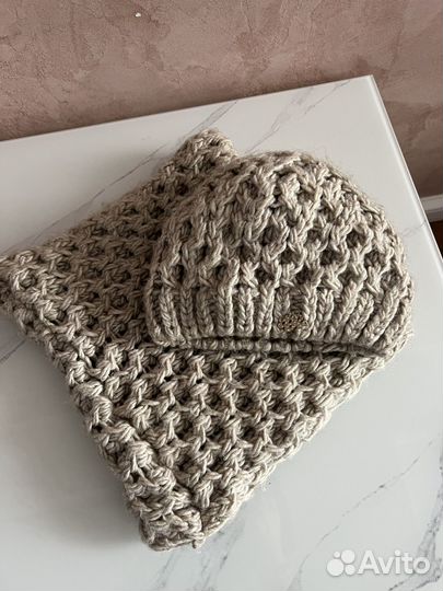 Комплект шапка и снуд женский