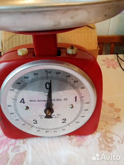 Весы бытовые механические 5кг СССР винтаж