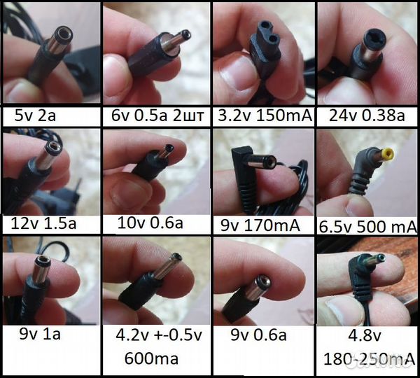 Зарядки/блоки питания 5v, 9v, 12v и тп