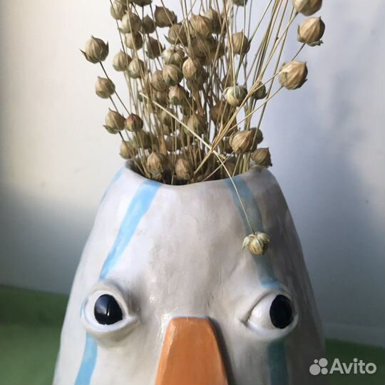 Авторская керамическая ваза ручной работы