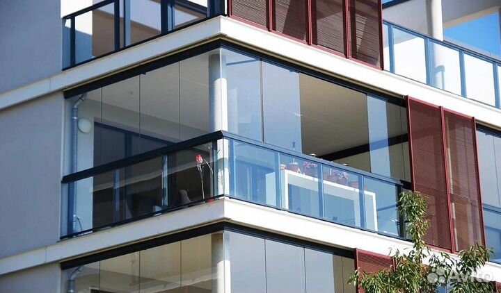 Ограждение для балкона из стекла