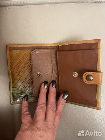 Кожаный кошелёк-портмоне времён СССР