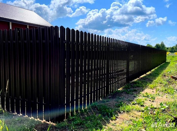 Забор из профнастила-бесплатный замер