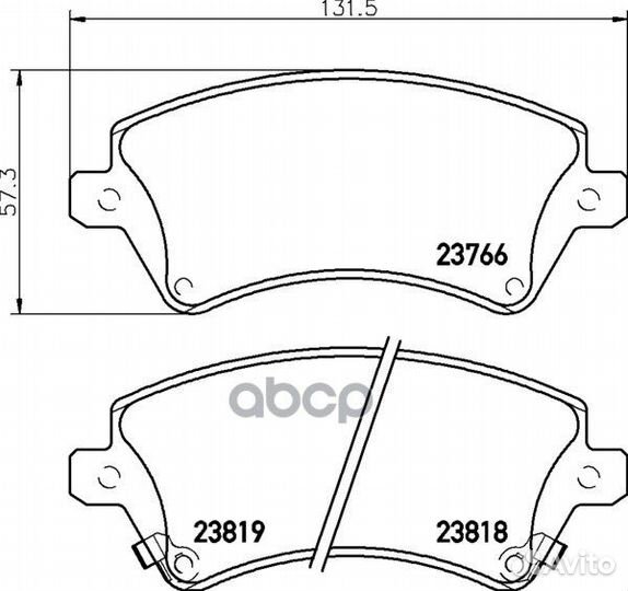 Колодки тормозные дисковые перед NP1049 nisshinbo