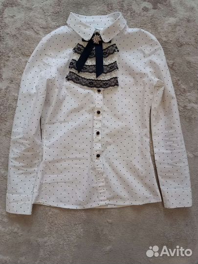 Рубашка белая б/у для девочки