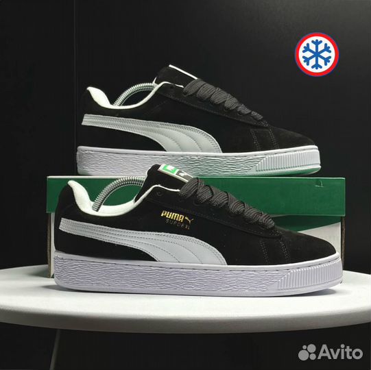 Кроссовки зимние Puma Suede XL green label