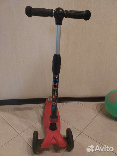 Самокат детский трехколесный светящиеся колеса