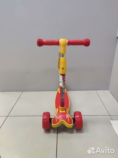 Самокат детский трёхколёсный оранжевый 3750230