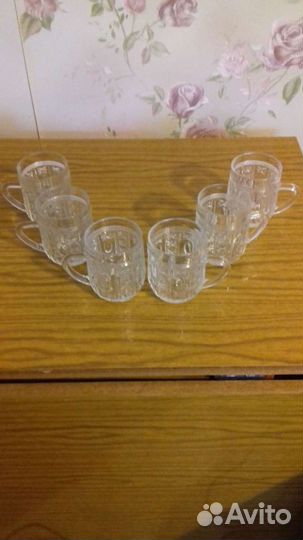 Кружка,хрусталь 125мл. 6 штук
