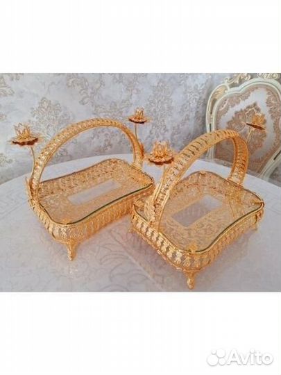 Этажерка и ваза для фруктов в стиле ампир