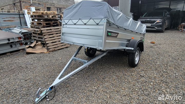 Легковой прицеп 2.5 м на 1.3 м борт 52 тент 35 см