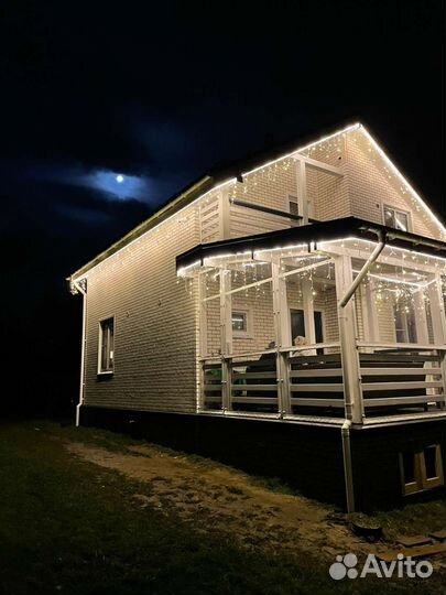 Гирлянда Бахрома. Монтаж