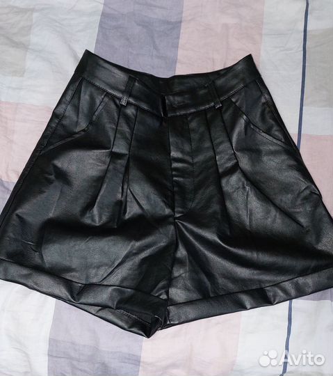 Шорты женские кожаные