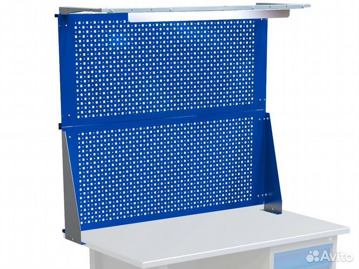 Стол верстак 1200 мм с 2 экранами и светом