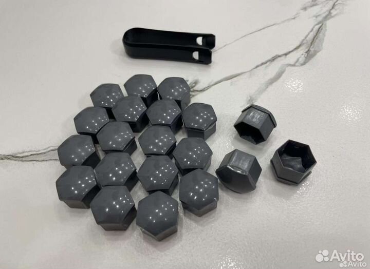 Колпачки для колëсных болтов/гаек 17, 19мм, серые