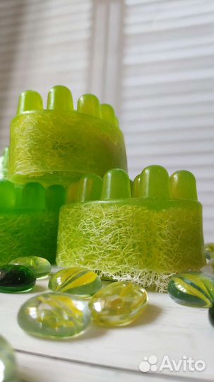 Массажное антицеллюлитное мыло с люфой,кофе