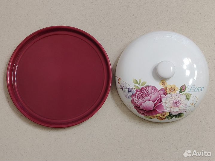 Блюдо для блинов Agness Пионы