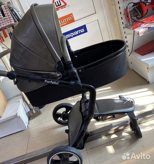 Коляска 2 в 1 Hot mama эко кожа