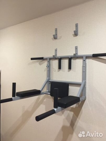 Турник 3в1 новый (серебристый)