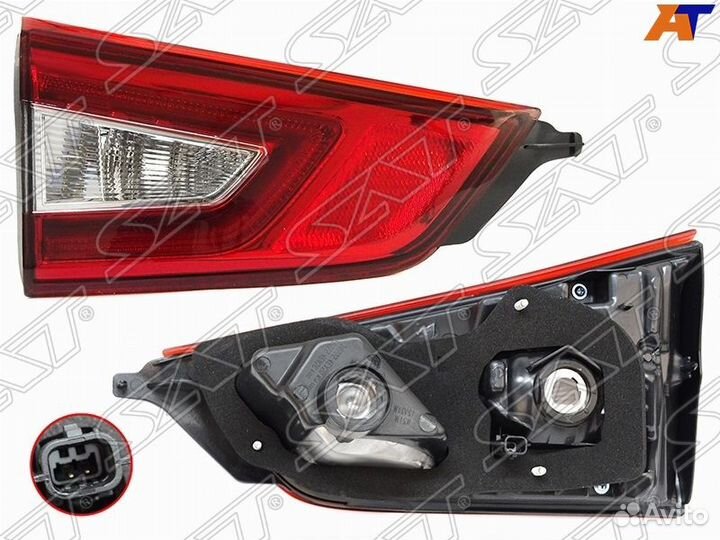 Фонарь в крышку багажника nissan qashqai 14-19 LH
