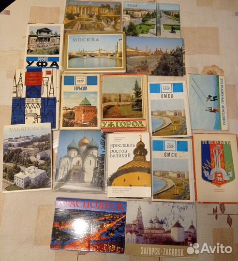 Открытки СССР комплекты по городам
