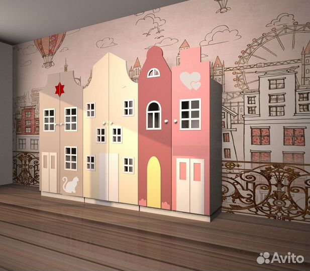 Детские шкафчики. Шкаф в раздевалку детского сада