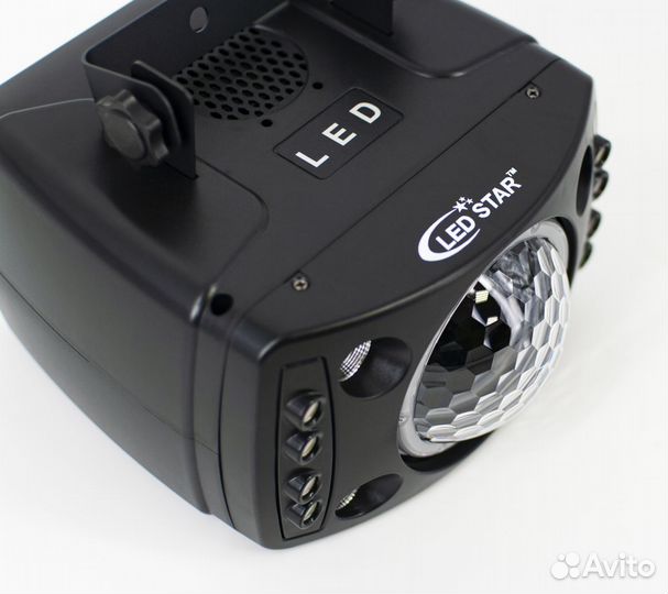 LED Star MA-E025 Эффект светодиодный 3в1 волшебный шар, стробоскоп, красный лазер