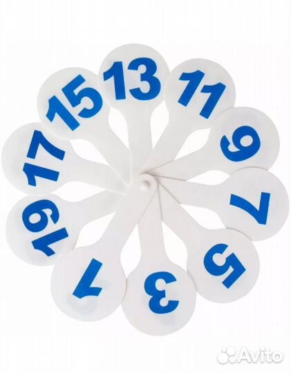 Веер- касса двусторонние (цифры и буквы)