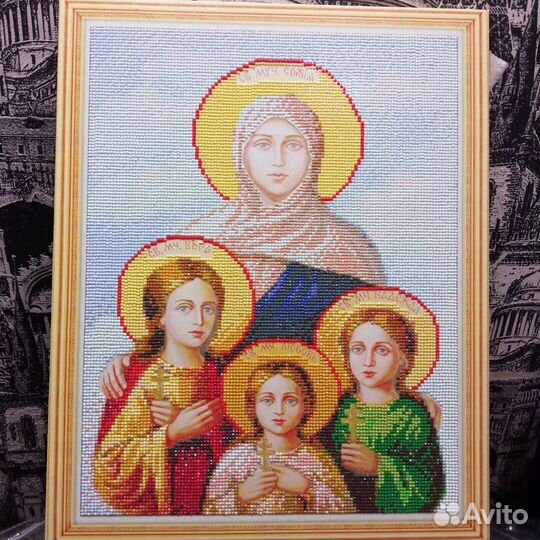 Алмазная мозаика готовая работа