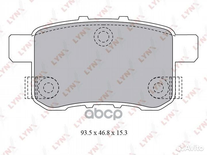 Колодки тормозные дисковые зад BD3431 lynxauto
