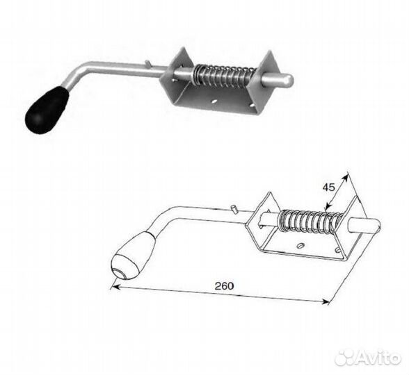 Задвижка для секционных ворот